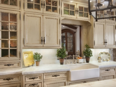 distressed finish cabinets